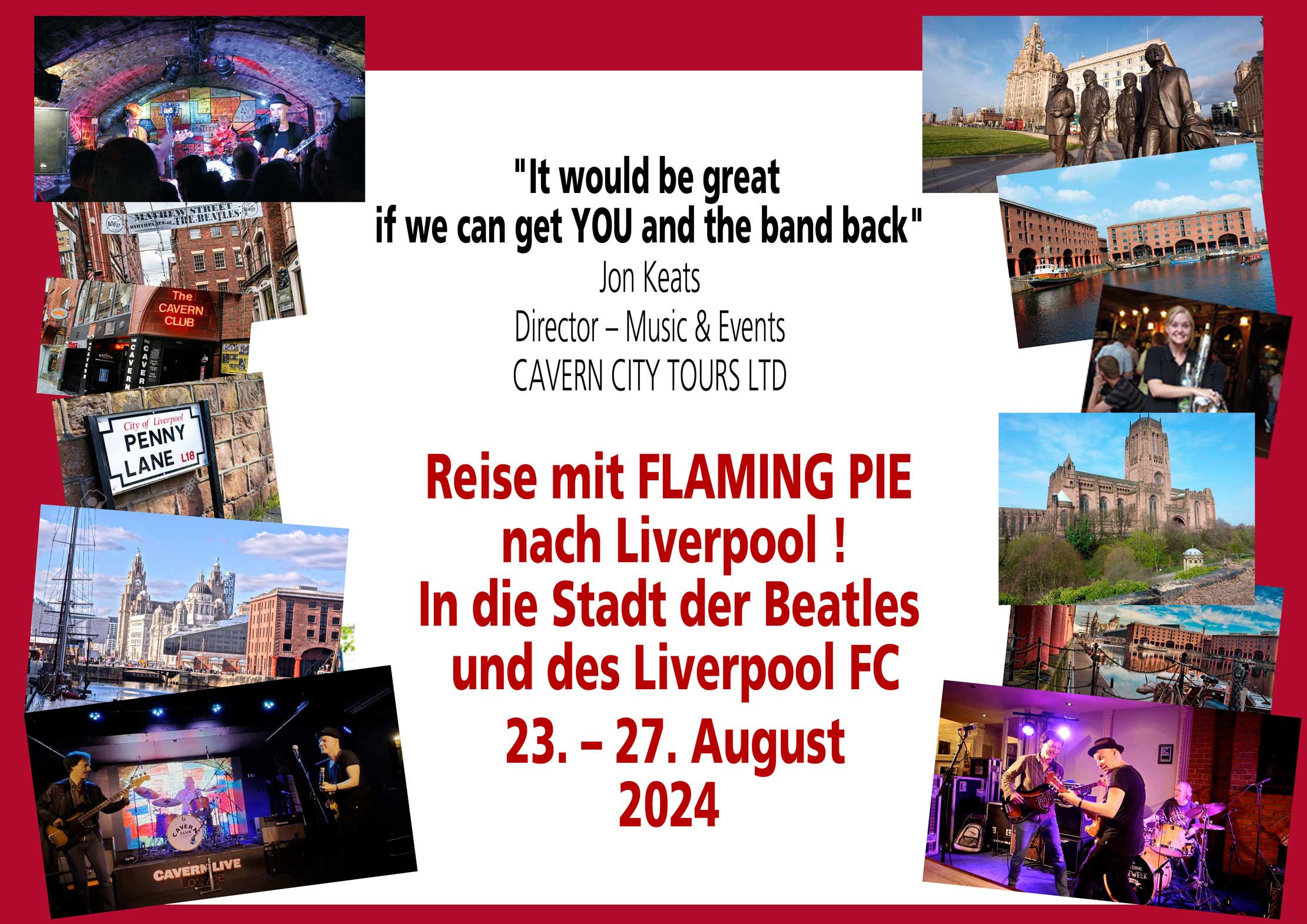 Flaming Pie an der Beatleweek in Liverpool vom 23. bis 27. August 2024